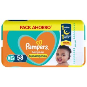PAÑALES PAMPERS BABYSAN XG 58UN
