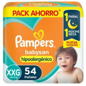 PAÑALES PAMPERS BABYSAN XXG 54UN