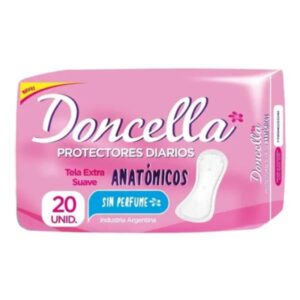 PROTECTOR FEMENINO DONCELLA ANATOMICO SIN PERFUME 20UN