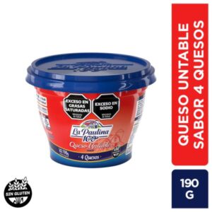 QUESO UNTABLE LA PAULINA 4 QUESOS 190GR