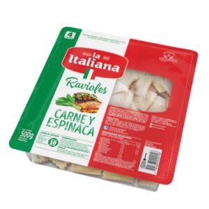 RAVIOLES LA ITALIANA CARNE & ESPINACA 500GR