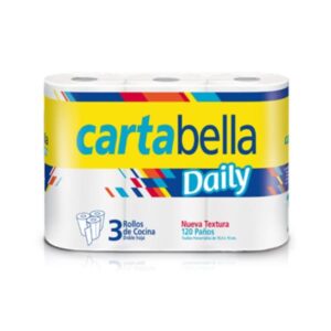 ROLLO DE COCINA CARTABELLA 3UN X 40 PAÑOS