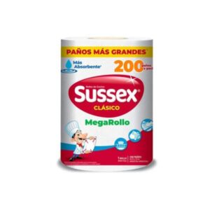 ROLLO DE COCINA SUSSEX MEGAROLLO 200 PAÑOS