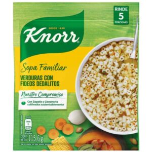 SOPA CASERA KNORR VEGETALES CON FIDEOS DEDALITOS 115.6 GR