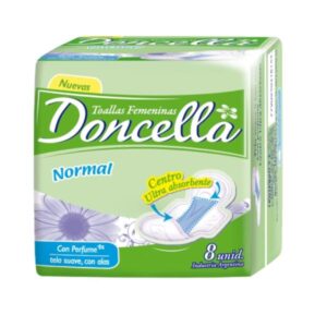 TOALLAS FEMENINAS DONCELLA NORMAL CON PERFUME 8UN
