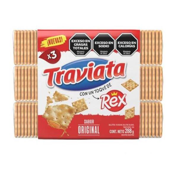 GALLETAS CRACKERS TRAVIATA REX 3 X 96GR