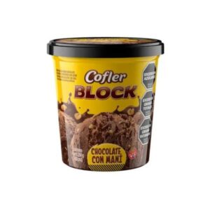 HELADO COFLER BLOCK CHOCOLATE CON MANI 450CC