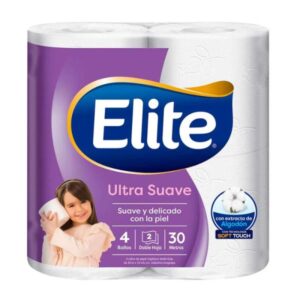 PAPEL HIGIENICO ELITE DOBLE HOJA ULTRA 4UN X 30 METROS