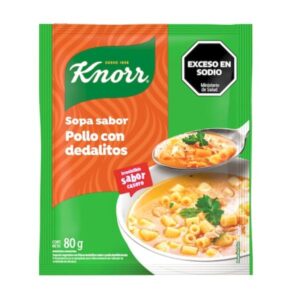 SOPA KNORR CASERA POLLO CON DEDALITOS