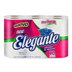 PAPEL HIGIENICO ELEGANTE ALOE VERA 12 UN X 30 METROS