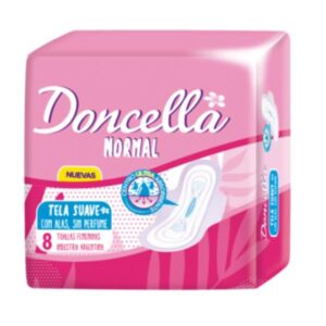 TOALLAS FEMENINAS DONCELLA NORMAL SIN PERFUME 8UN